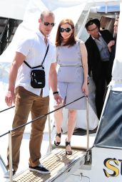 Julianne Moore - Leaving a Yacht in Cannes, France May 2015