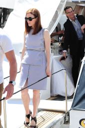 Julianne Moore - Leaving a Yacht in Cannes, France May 2015