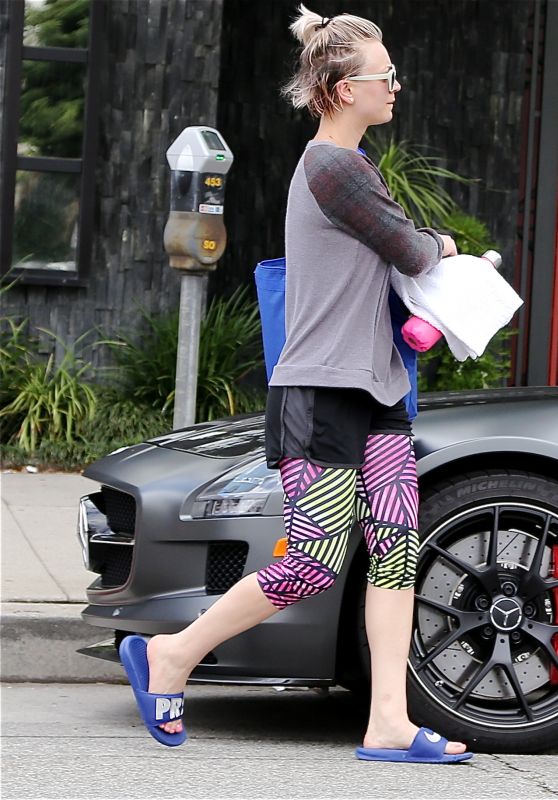 Kaley Cuoco - Leaving the Gym in Los Angeles, May 2015