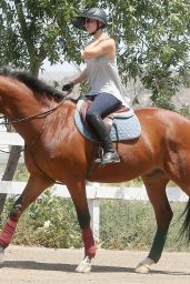 Kaley Cuoco Riding a Horse in Moorpark, April 2015