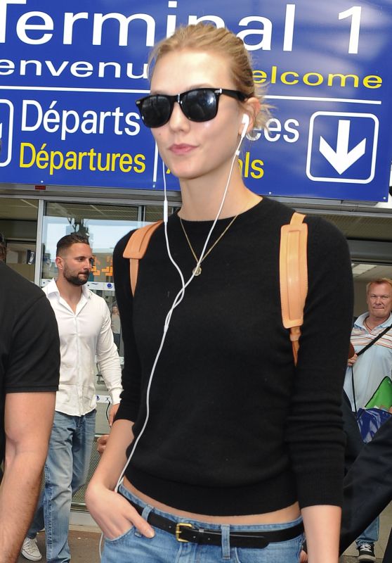 Karlie Kloss - Airport in Nice, France, May 2015