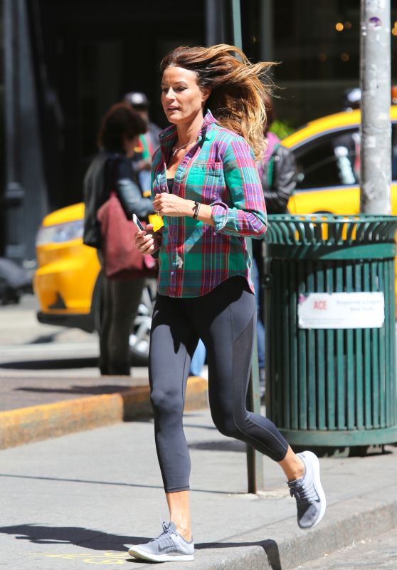 Kelly Bensimon - Jogging Around the Streets of New York, April 2015