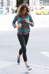 Kelly Bensimon - Jogging Around the Streets of New York, April 2015