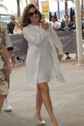 Kelly Brook All in White - Out in Cannes, May 2015