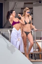 Kendall Jenner, Bella Hadid & Gigi Hadid, Hailey Baldwin - On a Yacht in Monte Carlo, May 2015