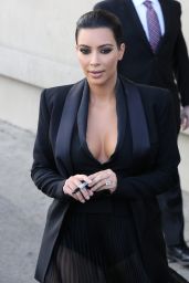 Kim Kardashian Signing Autographs for Fans at The Jimmy Kimmel Show in Hollywood, April 2015