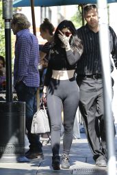 Kylie Jenner Booty in Tights - at Urth Caffe in West Hollywood, May 2015