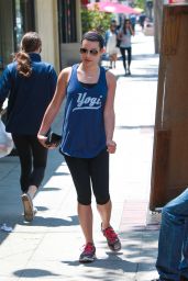 Lea Michele in Leggings - Out in Brentwood, May 2015