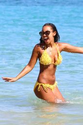 Leigh Anne Pinnock Bikini Candids - at the Beach While on Holiday in Jamaica, May 2015
