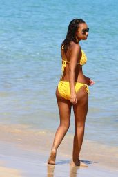 Leigh Anne Pinnock Bikini Candids - at the Beach While on Holiday in Jamaica, May 2015