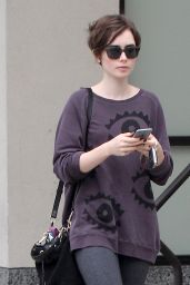 Lily Collins in Leggings - Out in Los Angeles, May 2015