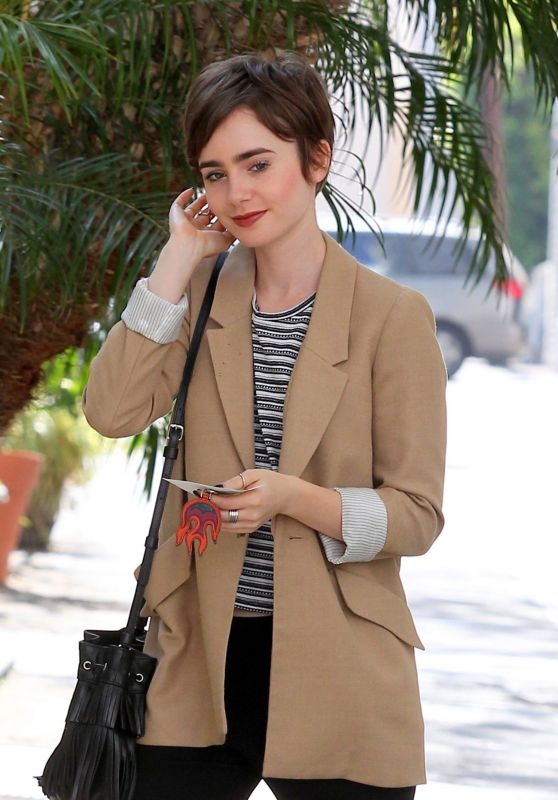 Lily Collins Out in Beverly Hills, May 2015