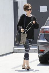Lily Collins Out in LA, May 2015