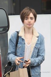 Lily Collins Street Style - Out in West Hollywood, May 2015