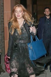 Lindsay Lohan Style - Out in London, May 2015