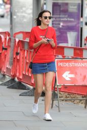 Lucy Watson Leggy in Mini Skirt - Out in London, May 2015