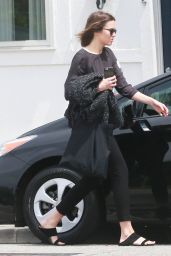 Mandy Moore at a Hair Salon in Beverly Hills, May 2015