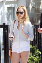 Margot Robbie Leggy in Shorts - Out in Toronto, Canada, May 2015