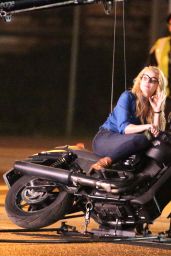 Margot Robbie on the Set of Suicide Squad in Toronto, May 2015