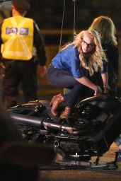 Margot Robbie - On the set of Suicide Squad in Toronto, May 2015