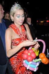 Miley Cyrus Night Out Style - at 1 OAK Nightclub in New York, May 2015