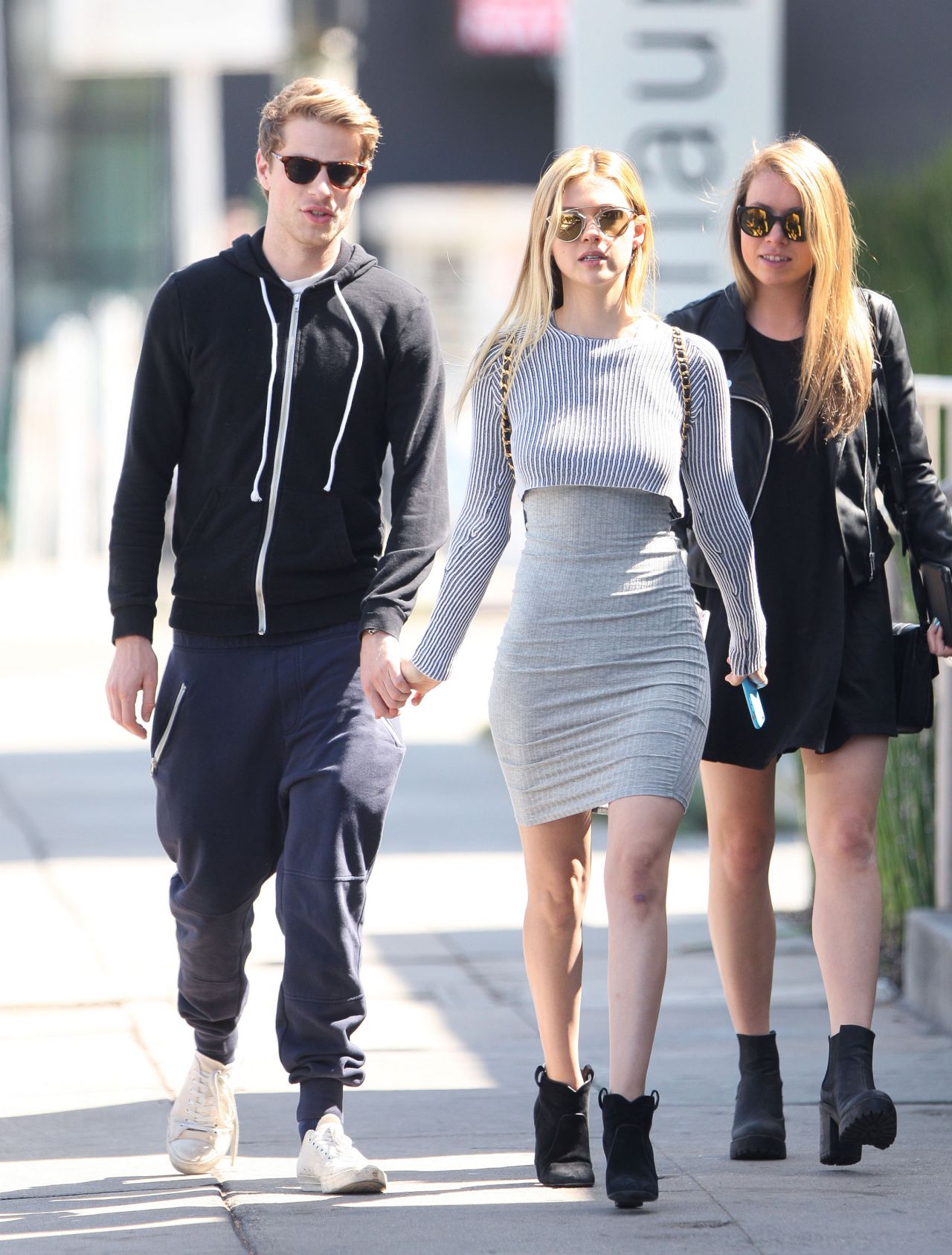 Nicola Peltz in a Tight Grey Dress - Out With Friends in West Hollywood ...
