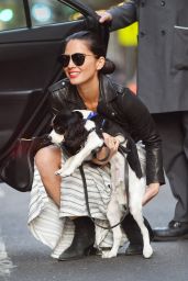 Olivia Munn - Out With Her Dog - New York City, May 2015