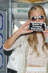 Paris Hilton - Aarrives at Euston Train Station and back to her Central London Hotel in London