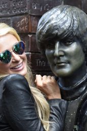 Paris Hilton - Taking in the Sights on Mathew Street in Liverpool, May 2015