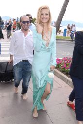 Petra Nemcova Style - On the Beach in Cannes, May 2015