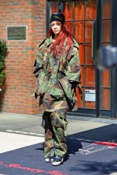 Rihanna Dresses Up in Military Gear - Leaving the Bowery Hotel in NYC, May 2015