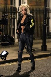 Rita Ora - Filming Her Music Video - Corinthia Hotel in London, May 2015