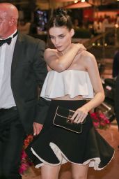 Rooney Mara Night Out Style - Leaving the Bâoli Beach Restaurant in Cannes, May 2015