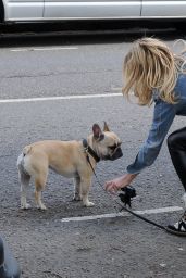 Sarah Harding in Tights - Walking Her Dog in Primrose Hill, May 2015