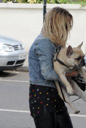 Sarah Harding in Tights - Walking Her Dog in Primrose Hill, May 2015