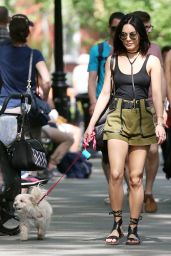 Vanessa Hudgens - Taking Her Dog to a Park in New York CIty, May 2015