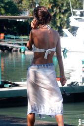 Alessandra Ambrosio in a White Bikini, June 2015