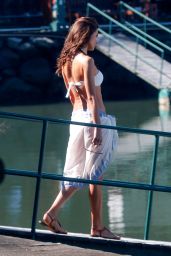 Alessandra Ambrosio in a White Bikini, June 2015