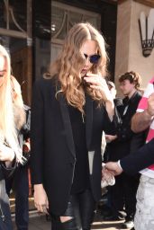 Cara Delevingne Style - Leaving a Hotel in London, June 2015