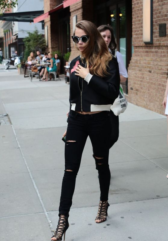 Cara Delevingne Style - Leaving the Hotel in New York City, June 2015