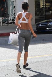 Chanel Iman in Leggings - Out in West Hollywood, June 2015