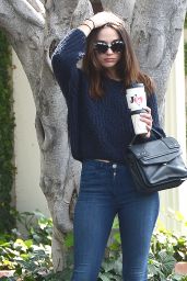 Crystal Reed in Tight Jeans - Leaving Cafe Alfred, June 2015