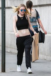 Dakota Fanning Showing her Tummy - New York City, June 2015