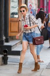 Diane Kruger Leggy in Shorts - Out for a Stroll in NYC, June 2015