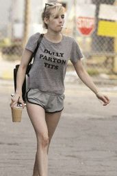 Emma Roberts Leggy in Shorts - New Orleans, June 2015