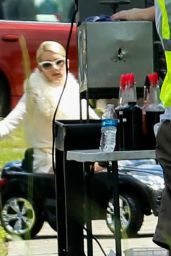 Emma Roberts on the Set of 