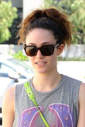 Emmy Rossum in Leggings - Heading to a Yoga Class in Los Angeles, June 2015