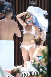 Hailey Baldwin in a Bikini at a Pool in Miami, June 2015