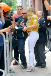 Hilary Duff in Ripped Jeans - NYC, June 2015