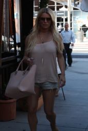 Jessica Simpson Street Style - Having Lunch in Beverly Hills, June 2015